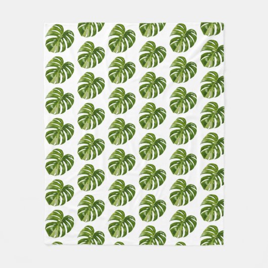 Couverture Polaire Monstera Albo Fleece Blanket (Devant)