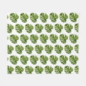 Couverture Polaire Monstera Albo Fleece Blanket (Devant (Horizontal))