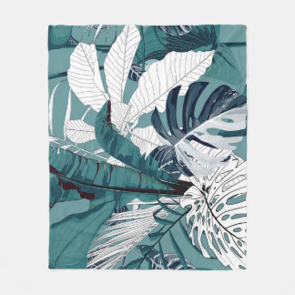 Couverture Polaire Monstera de bananes tropicales : Branché sans fil.