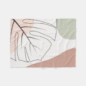 Couverture Polaire Monstera minimaliste (Devant (Horizontal))