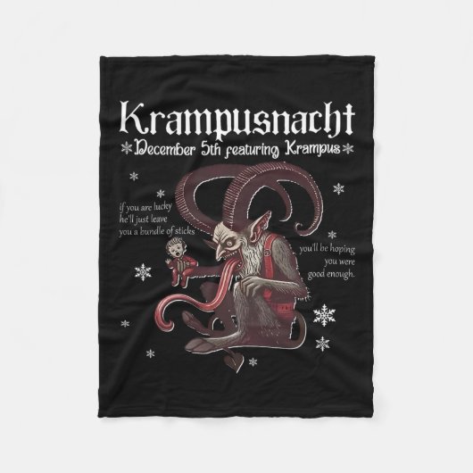 Couverture Polaire Monstre de Noël Krampusnacht Festi (Devant)