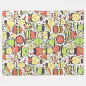 Couverture Polaire Monstres cool amusants (Devant (Horizontal))