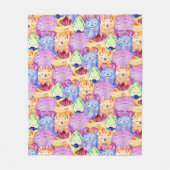 Couverture Polaire Monstres d'aquarelle mignonne (Devant)