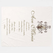 Couverture Polaire Mont Carmel Vierge Marie Hail Mary Ave Maria (Devant (Horizontal))