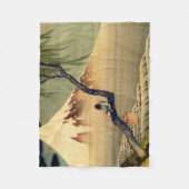 Couverture Polaire Mont Fuji Japonais Vintage (Devant)