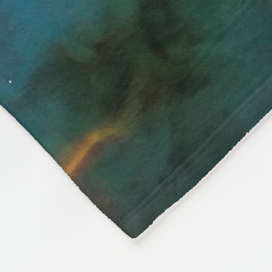 Couverture Polaire Montagne mystique, image d'espace (Coin)