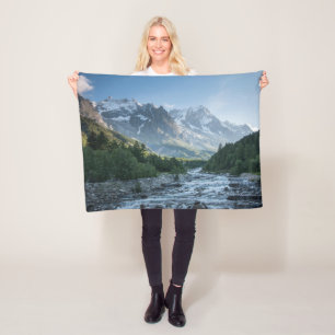 Couverture Polaire Montagnes Mont Blanc Massif, Italie