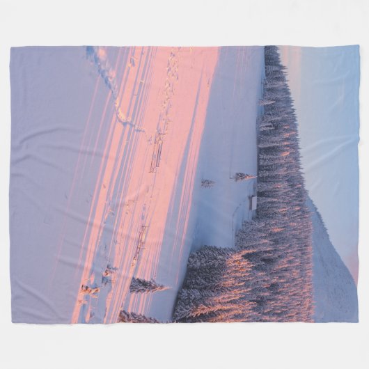 Couverture Polaire Montagnes neigeuses (Devant (Horizontal))