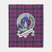 Couverture Polaire Montgomery Moderne Clan Badge Tartan Plaid (Devant)