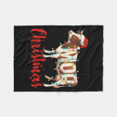 Couverture Polaire Moo Christmas Funny Cow Lovers Cattle Famer Farmin (Devant (Horizontal))