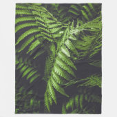 Couverture Polaire Moody Botanical Dark Green Fern Leaves Cozy (Devant)
