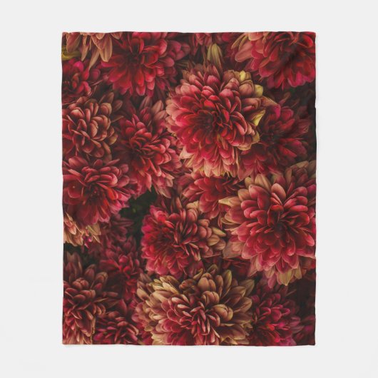 Couverture Polaire Moody Dahlia Fleurs Texture foncée (Devant)