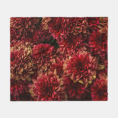 Couverture Polaire Moody Dahlia Fleurs Texture foncée (Devant (Horizontal))