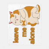 Couverture Polaire Moody fat cat leave me alone (Devant)