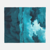Couverture Polaire Moody Ocean Waves Under Stormy Sky – Abstract Seas (Devant (Horizontal))