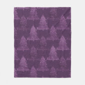 Couverture Polaire Moody Tree Motif | Noel profond pourpre de prune (Devant)