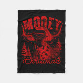 Couverture Polaire Mooey Christmas Western Heifer Highland Cow Santa (Devant)