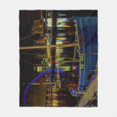 Couverture Polaire Moon light sky over the the Newcastle Tyne river (Devant)