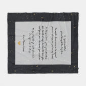 Couverture Polaire Moon Stars Gold Custom Citation Grandgirl (Devant (Horizontal))