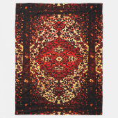 Couverture Polaire Moquette persane look rouge et crème (Devant)