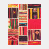 Couverture Polaire Moquette turque patchwork fait main. Patchwork Pat (Devant)