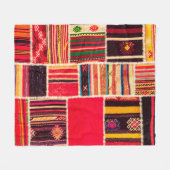 Couverture Polaire Moquette turque patchwork fait main. Patchwork Pat (Devant (Horizontal))