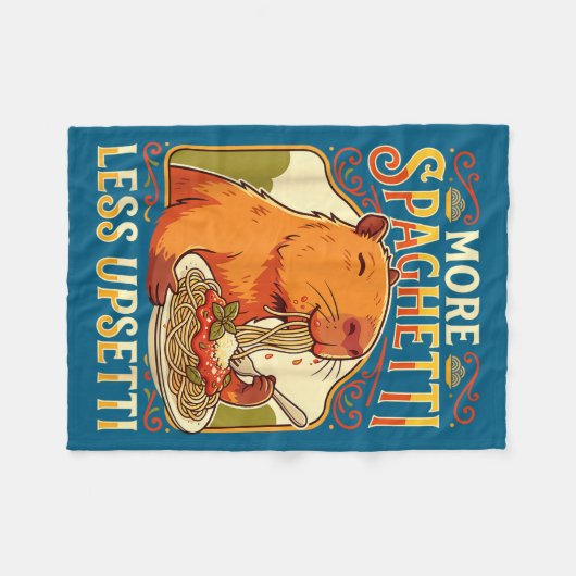 Couverture Polaire More Spaghetti Less Upsetti Capybara (Devant (Horizontal))
