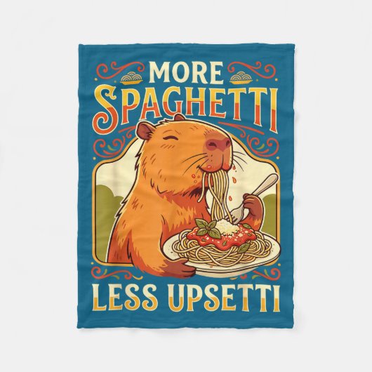 Couverture Polaire More Spaghetti Less Upsetti Capybara (Devant)