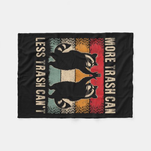 Couverture Polaire More Trash Can Less Trash Can’t Funny Raccoon  (Devant (Horizontal))