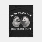 Couverture Polaire More Trash Can Less Trash Can't Funny Raccoon Ossu (Devant)