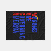 Couverture Polaire Morons Are Governing America Funny Trump 2024  (Devant (Horizontal))