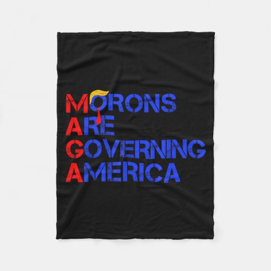 Couverture Polaire Morons Are Governing America Funny Trump 2024  (Devant)