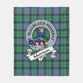Couverture Polaire Morrison Ancien Clan Badge Tartan Plaid (Devant)