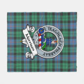 Couverture Polaire Morrison Ancien Clan Badge Tartan Plaid (Devant (Horizontal))