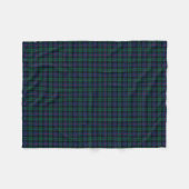 Couverture Polaire Morrison Clan vert et bleu Tartan (Devant (Horizontal))