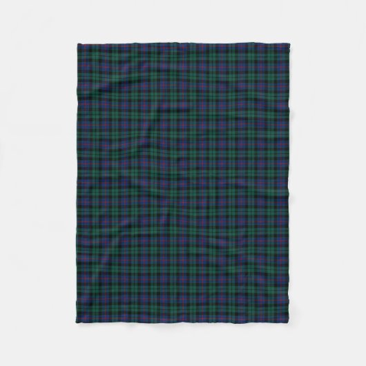 Couverture Polaire Morrison Clan vert et bleu Tartan (Devant)