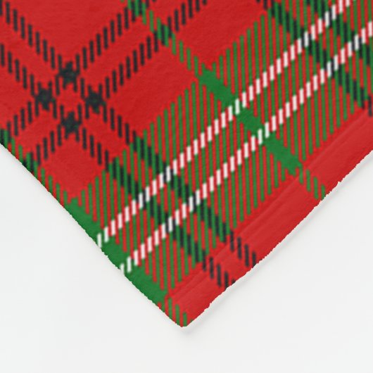 Couverture Polaire Morrison Red Modern Plaid (Coin)