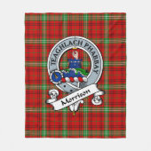 Couverture Polaire Morrison Rouge Moderne Clan Badge Tartan Plaid (Devant)
