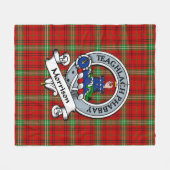 Couverture Polaire Morrison Rouge Moderne Clan Badge Tartan Plaid (Devant (Horizontal))