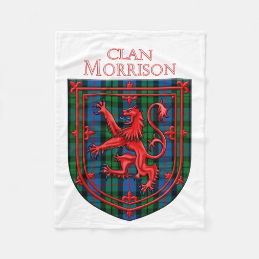 Couverture Polaire Morrison Tartan Scottish Plaid Lion Rampant (Devant)