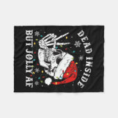 Couverture Polaire Mort À L'Intérieur Mais Jolly Af Skeleton Père Noë (Devant (Horizontal))