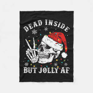 Couverture Polaire Mort À L'Intérieur Mais Jolly Af Skeleton Père Noë