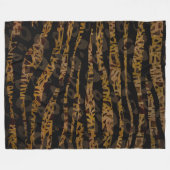 Couverture Polaire Mosaic Chic Elegant Safari Glam Jungle (Devant (Horizontal))