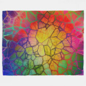 Couverture Polaire Mosaïque arc-en-ciel - Revêtement de verre (Devant (Horizontal))