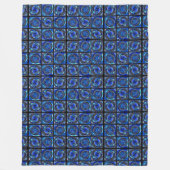 Couverture Polaire Mosaïque de cercles bleus (Devant)