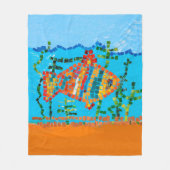 Couverture Polaire Mosaïque de poisson d'or (Devant)