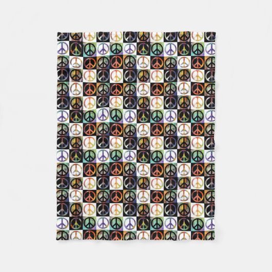 Couverture Polaire Mosaïque de signe de paix (Devant)