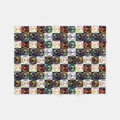 Couverture Polaire Mosaïque de signe de paix petite (Devant (Horizontal))