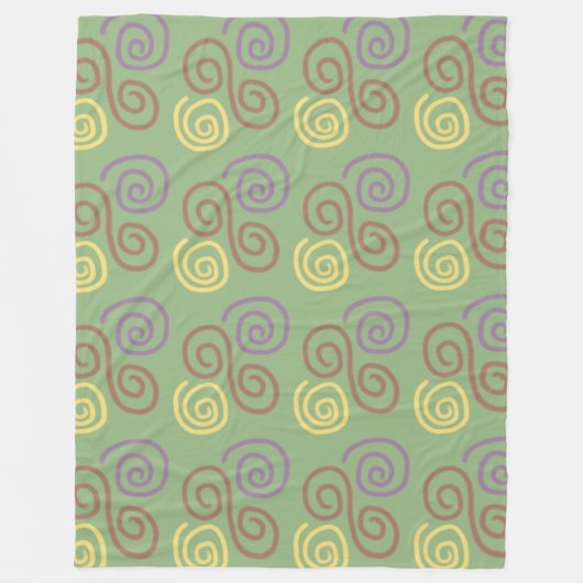 Couverture Polaire Mosaïque de tourbillon doux (Devant)