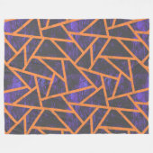Couverture Polaire Mosaïque d'Halloween (Devant (Horizontal))